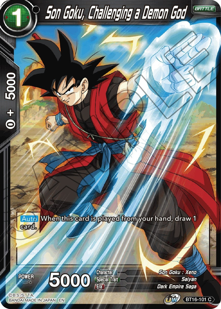 Image for Son Goku, Challenging a Demon God (Realm of the Gods) (BT16-101) - Dragon Ball Super: Masters