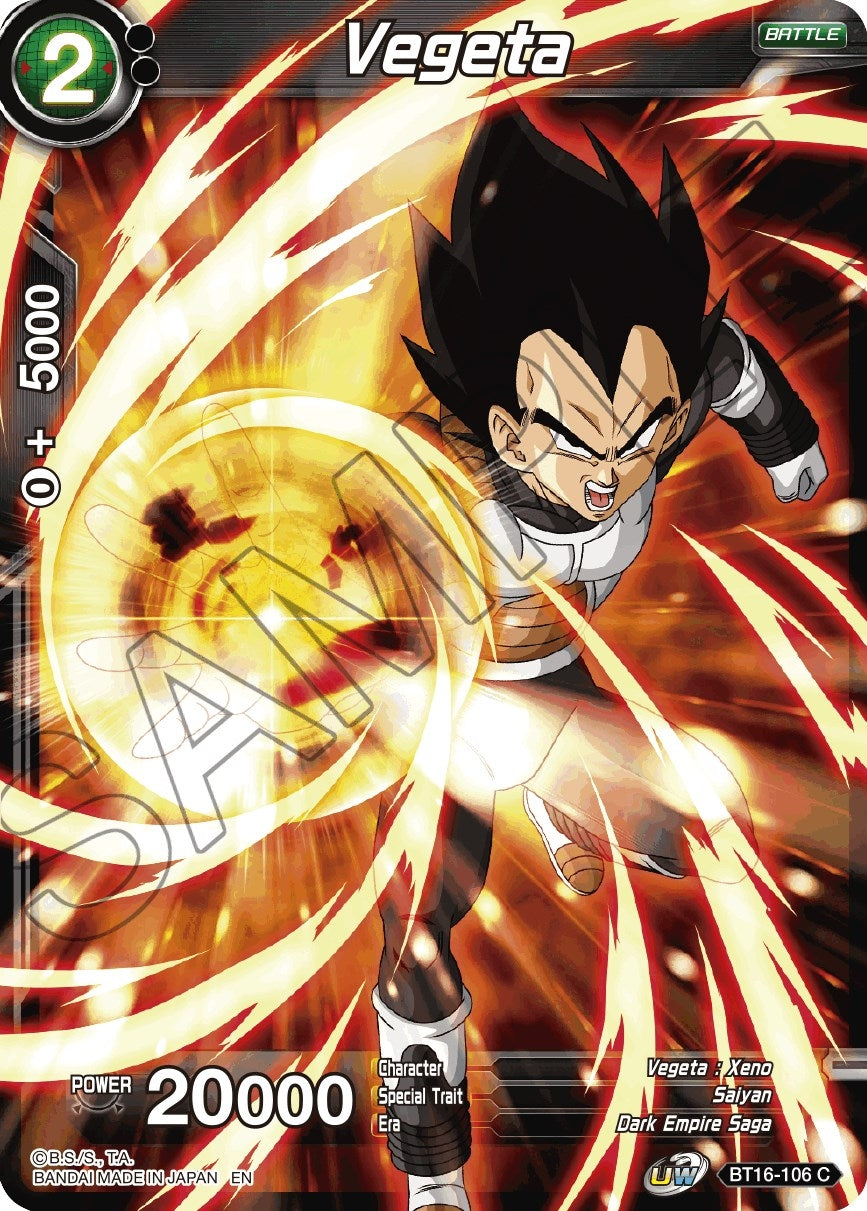 Image for Vegeta (BT16-106) (Realm of the Gods) (BT16-106) - Dragon Ball Super: Masters