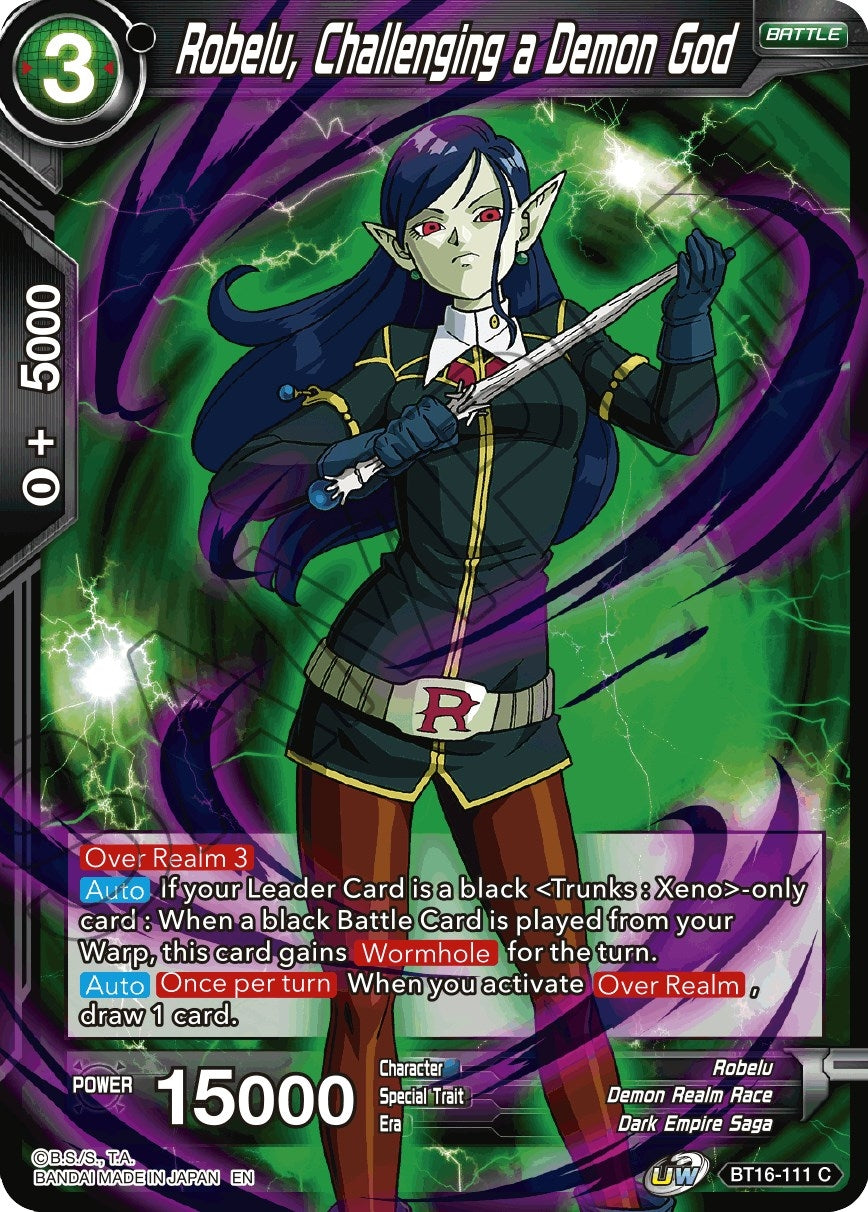 Image for Robelu, Challenging a Demon God (Realm of the Gods) (BT16-111) - Dragon Ball Super: Masters