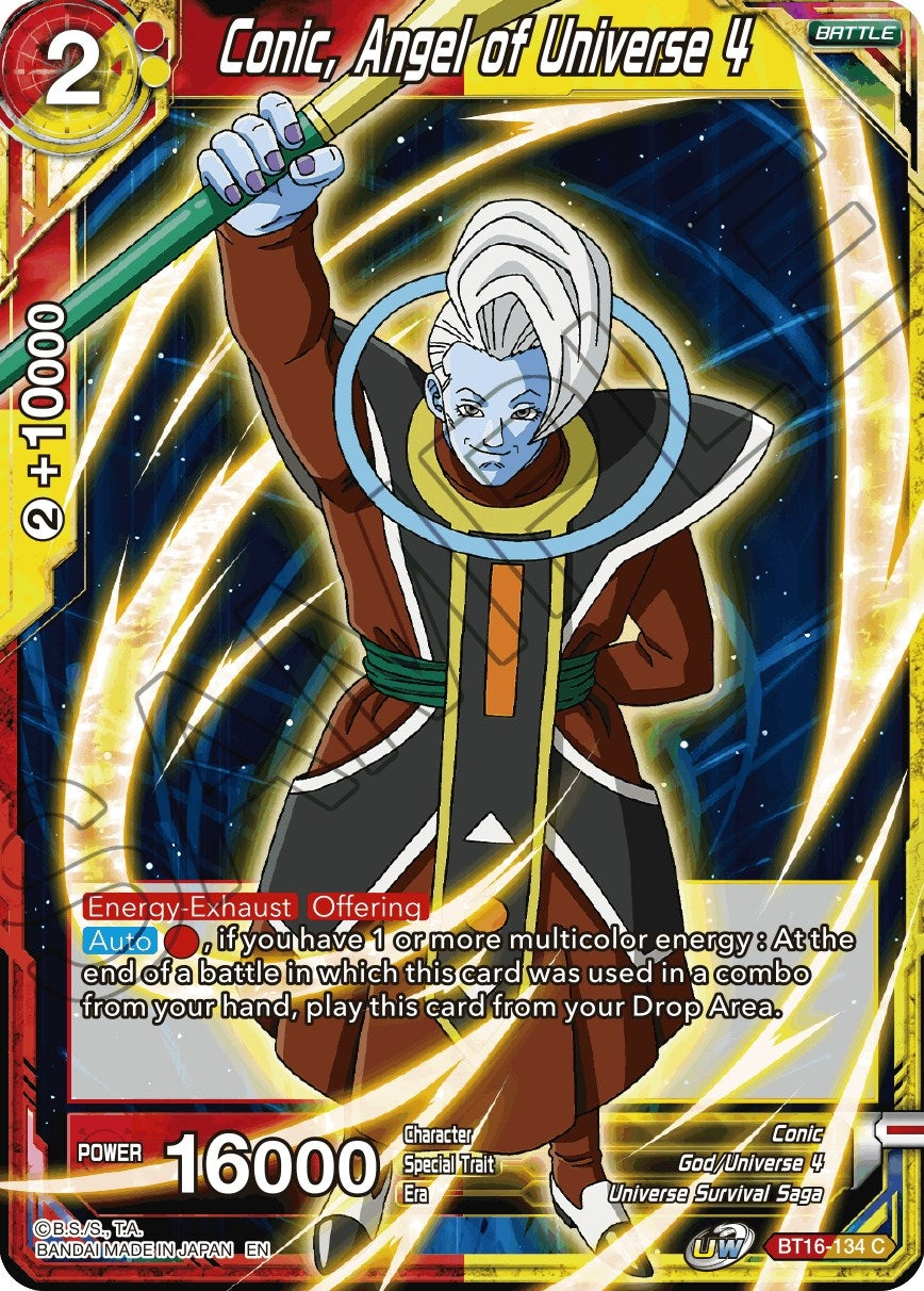 Image for Conic, Angel of Universe 4 (Realm of the Gods) (BT16-134) - Dragon Ball Super: Masters