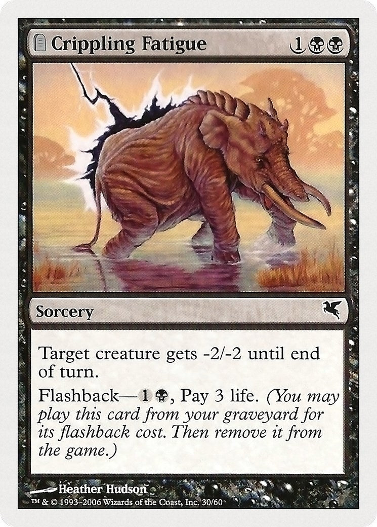 Image for Crippling Fatigue (30) (Magic Encyclopedia 2005 (Salvat/Hachette)) (30) - Magic: The Gathering