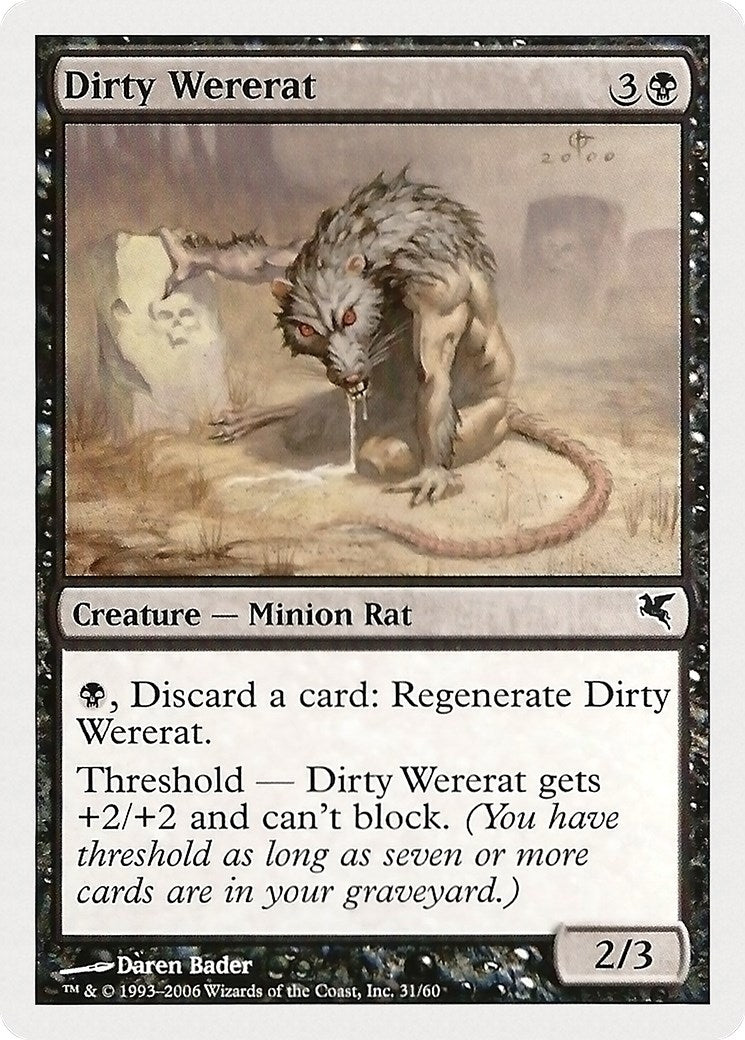 Image for Dirty Wererat (31) (Magic Encyclopedia 2005 (Salvat/Hachette)) (31) - Magic: The Gathering