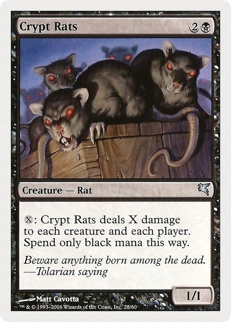 Image for Crypt Rats (Magic Encyclopedia 2005 (Salvat/Hachette)) (28) - Magic: The Gathering
