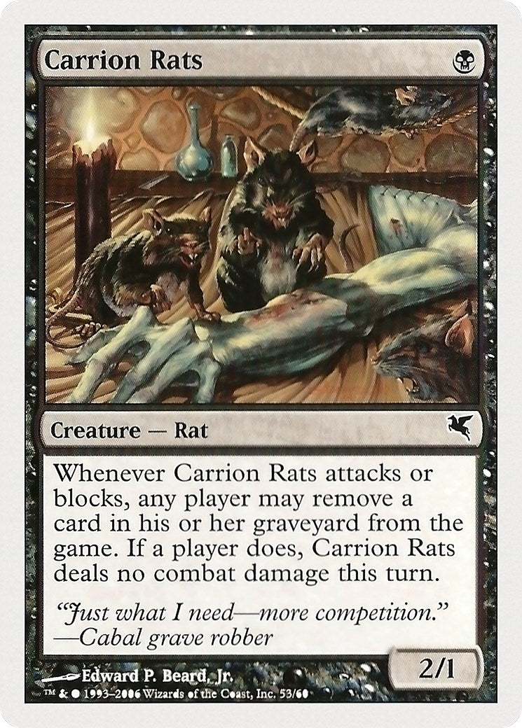 Image for Carrion Rats (53) (Magic Encyclopedia 2005 (Salvat/Hachette)) (53) - Magic: The Gathering