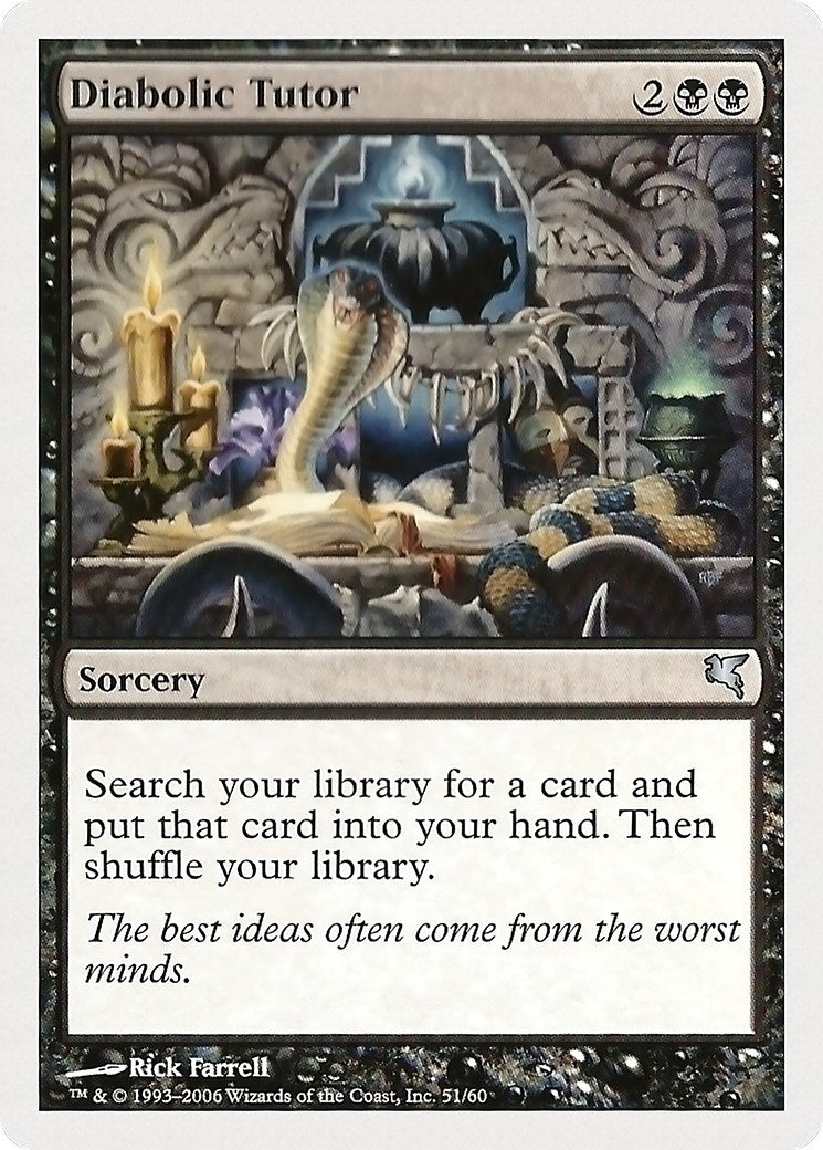 Image for Diabolic Tutor (Magic Encyclopedia 2005 (Salvat/Hachette)) (51) - Magic: The Gathering