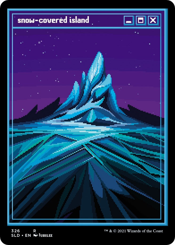 Image for Snow-Covered Island (PixelSnowLands.jpg) (Secret Lair Drop Series) (326) - Magic: The Gathering
