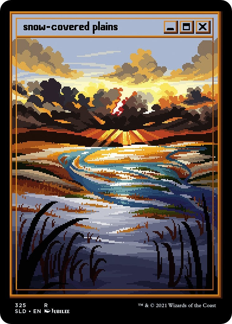 Image for Snow-Covered Plains (PixelSnowLands.jpg) (Secret Lair Drop Series) (325) - Magic: The Gathering