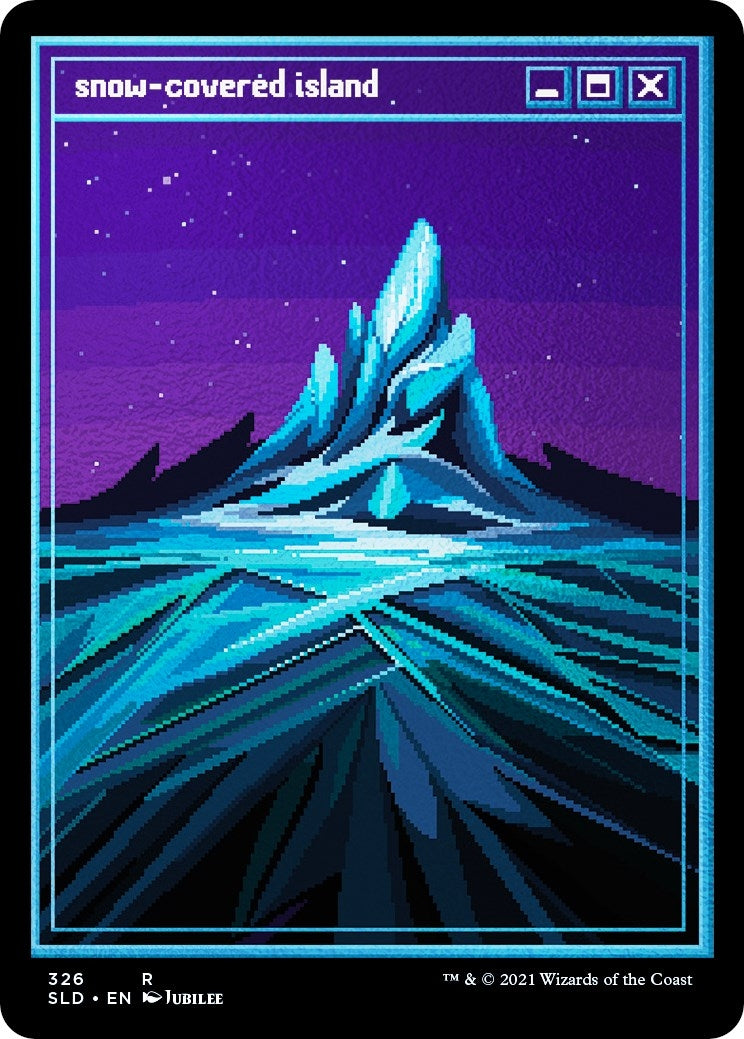 Image for Snow-Covered Island (PixelSnowLands.jpg) (Foil Etched) (Secret Lair Drop Series) (326) - Magic: The Gathering