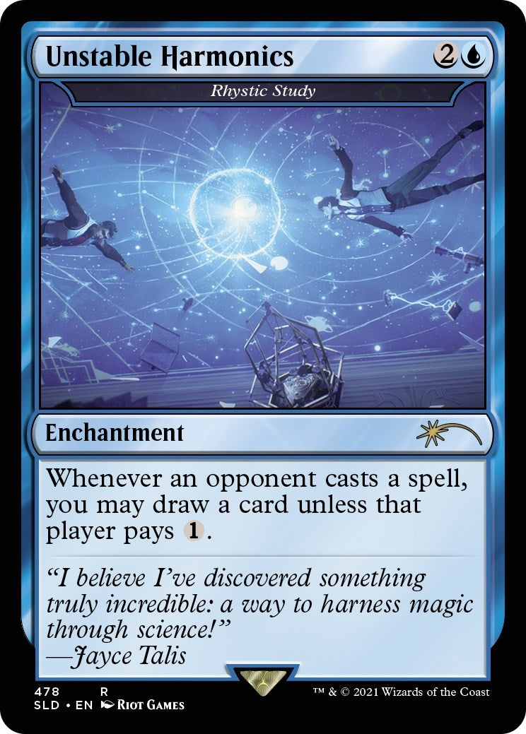 Image for Unstable Harmonics - Rhystic Study (Secret Lair Drop Series) (478) - Magic: The Gathering