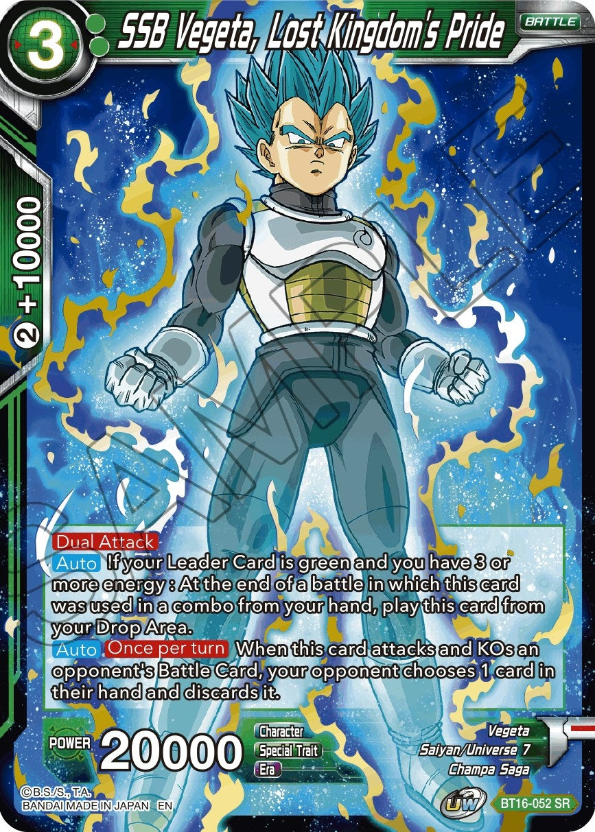 Image for SSB Vegeta, Lost Kingdom's Pride (Realm of the Gods) (BT16-052) - Dragon Ball Super: Masters