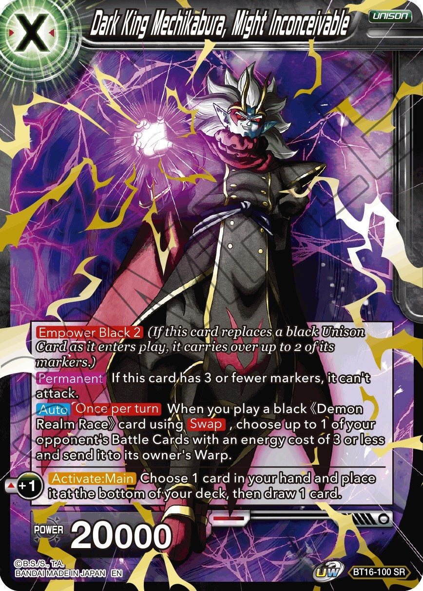 Image for Dark King Mechikabura, Might Inconceivable (Realm of the Gods) (BT16-100) - Dragon Ball Super: Masters