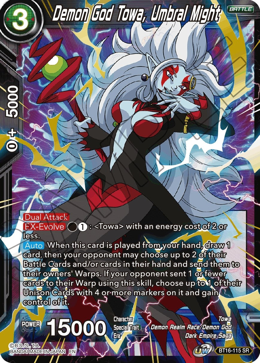 Image for Demon God Towa, Umbral Might (Realm of the Gods) (BT16-115) - Dragon Ball Super: Masters
