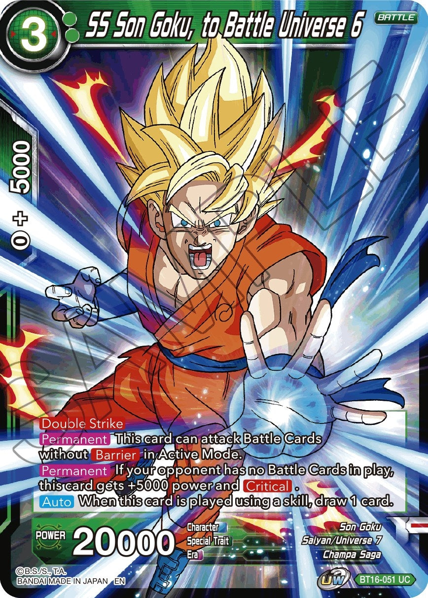 Image for SS Son Goku, to Battle Universe 6 (Realm of the Gods) (BT16-051) - Dragon Ball Super: Masters