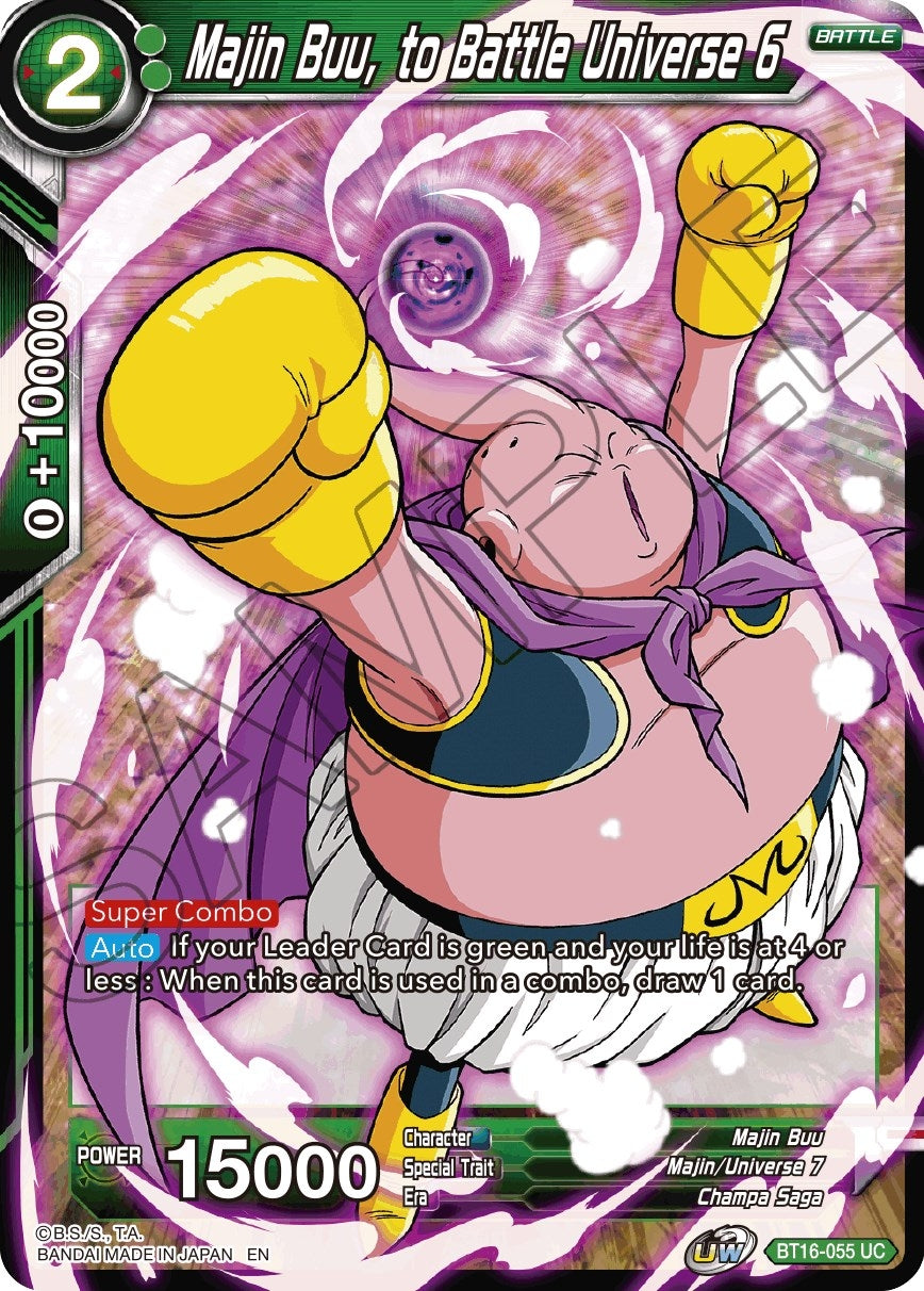 Image for Majin Buu, to Battle Universe 6 (Realm of the Gods) (BT16-055) - Dragon Ball Super: Masters
