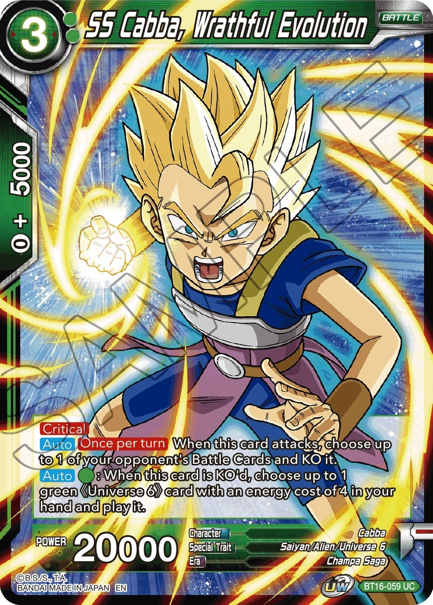 Image for SS Cabba, Wrathful Evolution (Realm of the Gods) (BT16-059) - Dragon Ball Super: Masters