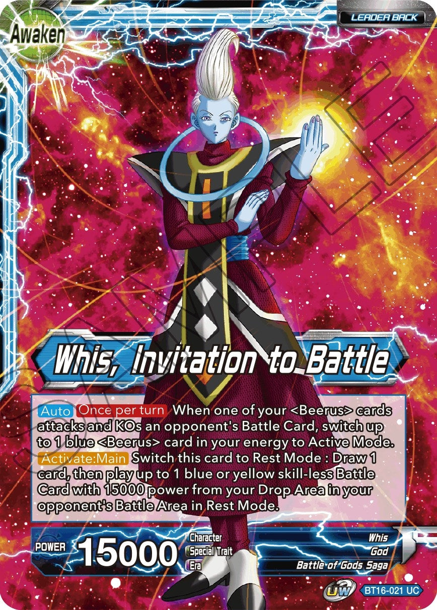 Image for Whis // Whis, Invitation to Battle (Realm of the Gods) (BT16-021) - Dragon Ball Super: Masters