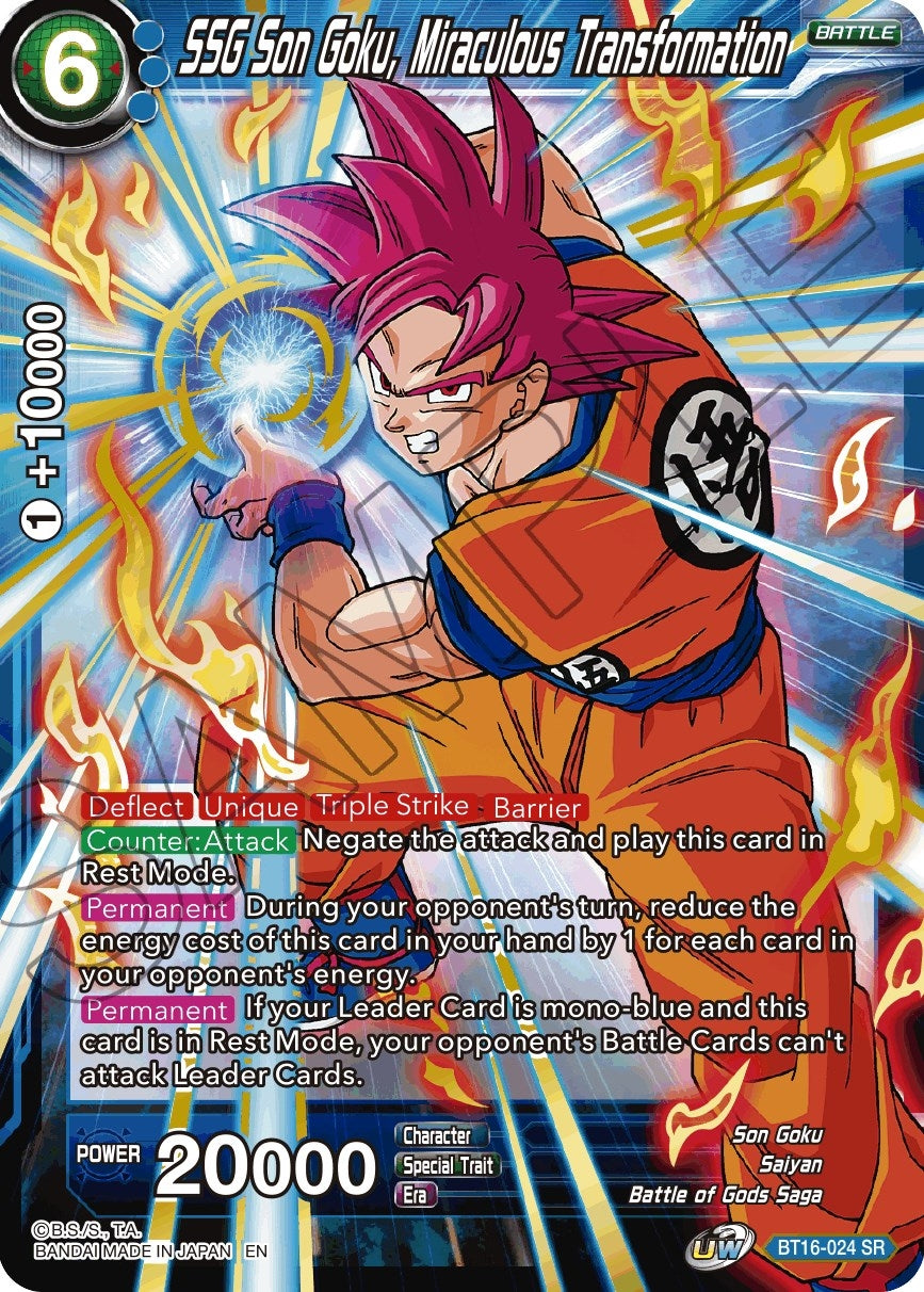 Image for SSG Son Goku, Miraculous Transformation (Realm of the Gods) (BT16-024) - Dragon Ball Super: Masters
