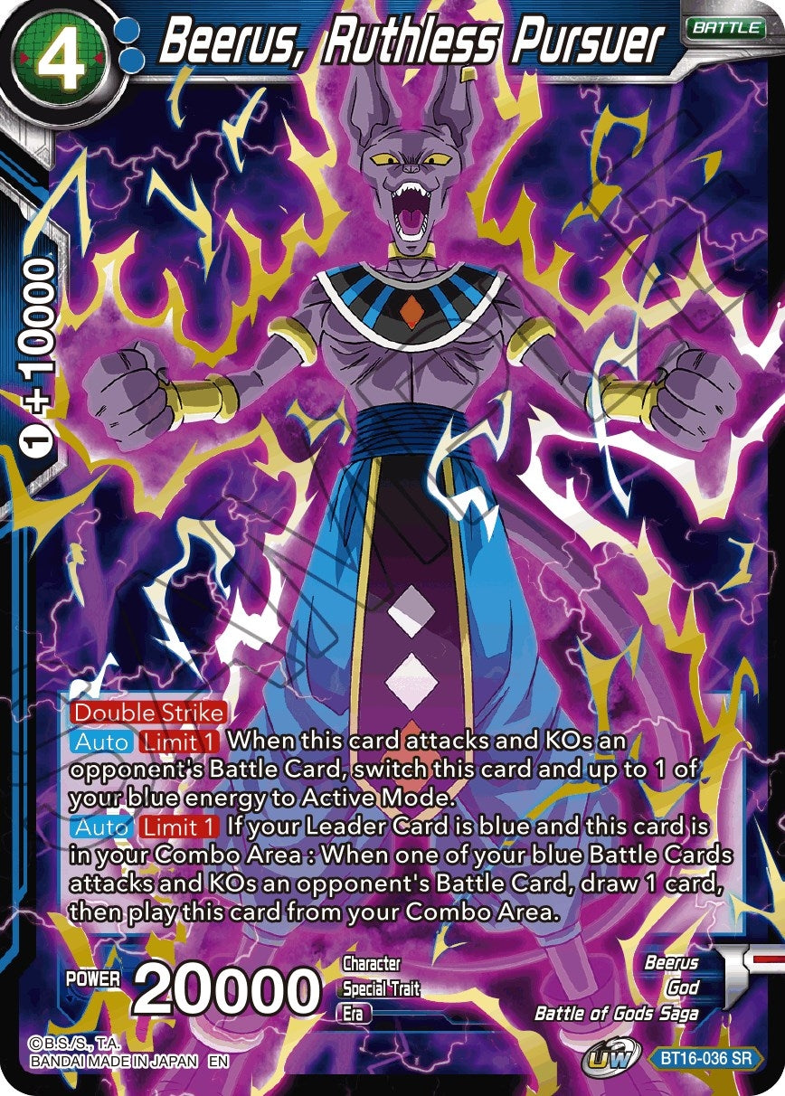 Image for Beerus, Ruthless Pursuer (Realm of the Gods) (BT16-036) - Dragon Ball Super: Masters