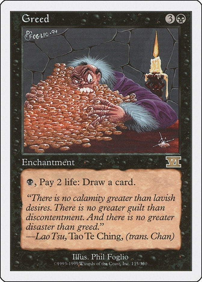 Image for Greed (Classic Sixth Edition) (135) - Magic: The Gathering