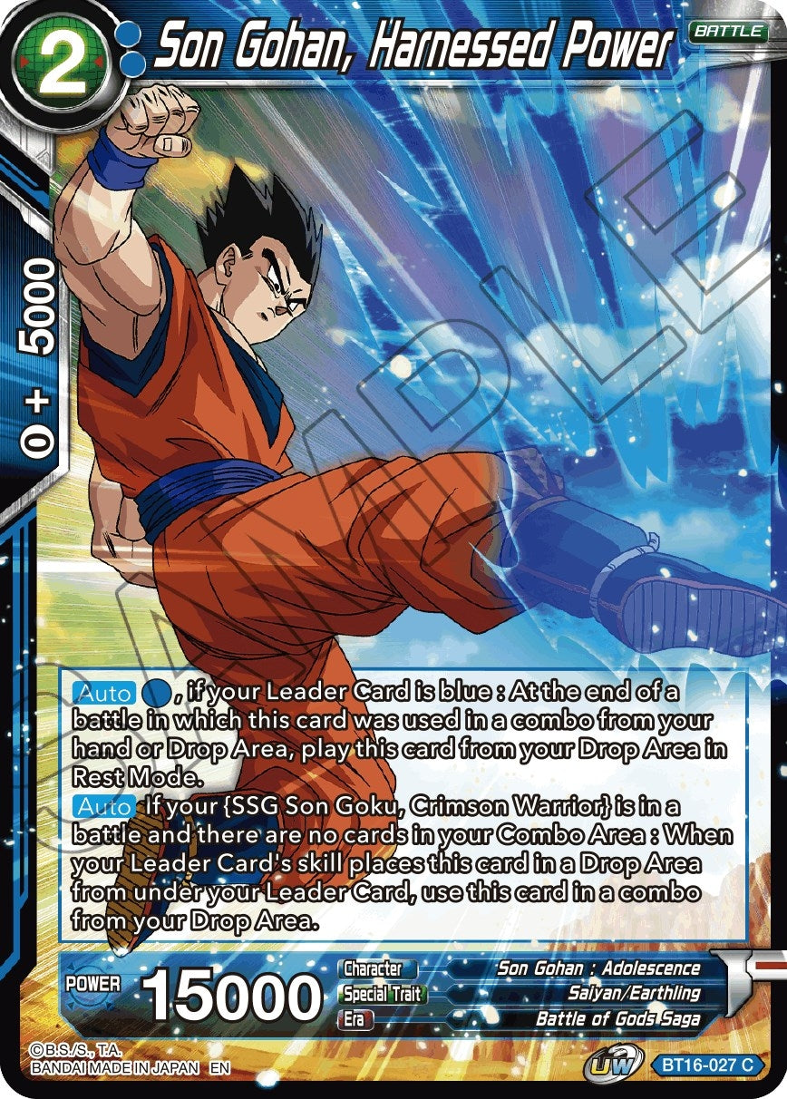 Image for Son Gohan, Harnessed Power (Realm of the Gods) (BT16-027) - Dragon Ball Super: Masters