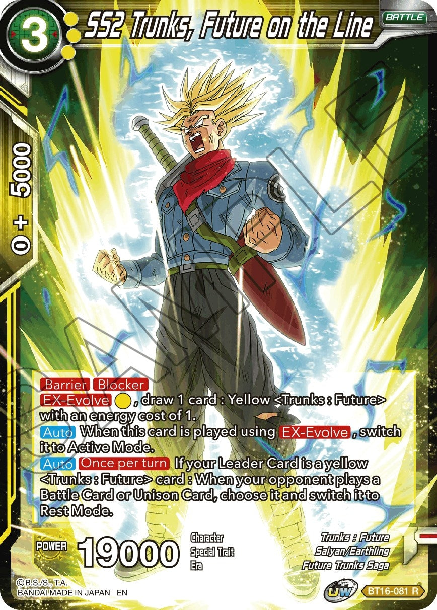 Image for SS2 Trunks, Future on the Line (Realm of the Gods) (BT16-081) - Dragon Ball Super: Masters