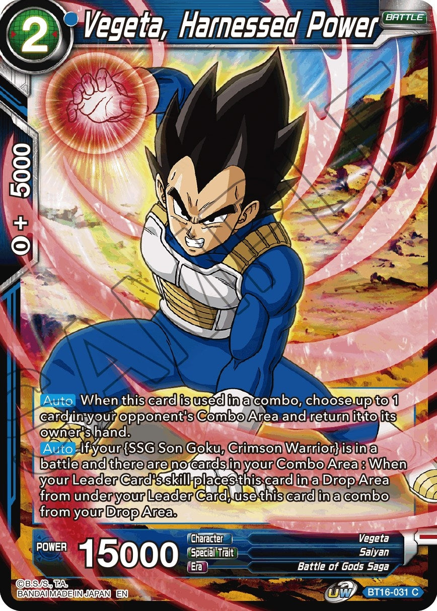 Image for Vegeta, Harnessed Power (Realm of the Gods) (BT16-031) - Dragon Ball Super: Masters