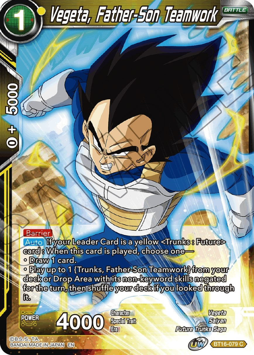 Image for Vegeta, Father-Son Teamwork (Realm of the Gods) (BT16-079) - Dragon Ball Super: Masters