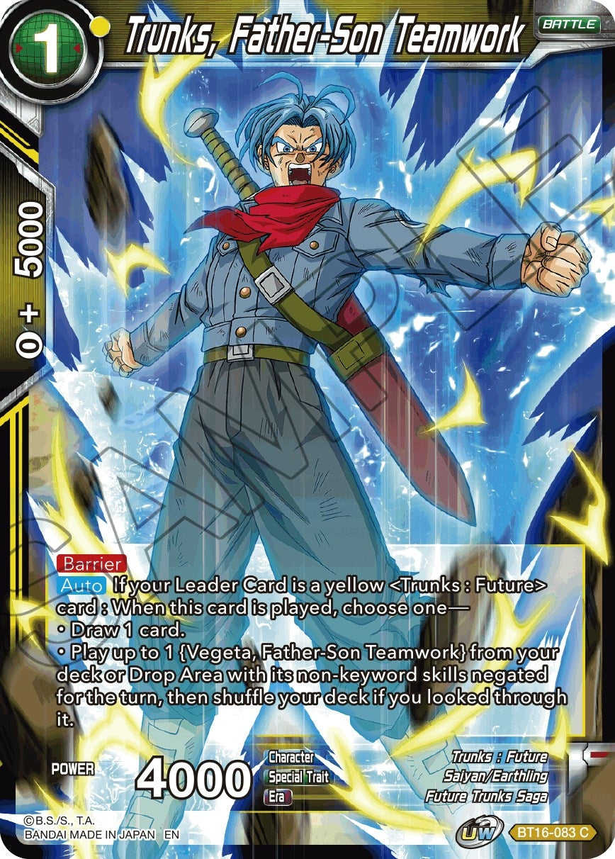 Image for Trunks, Father-Son Teamwork (Realm of the Gods) (BT16-083) - Dragon Ball Super: Masters