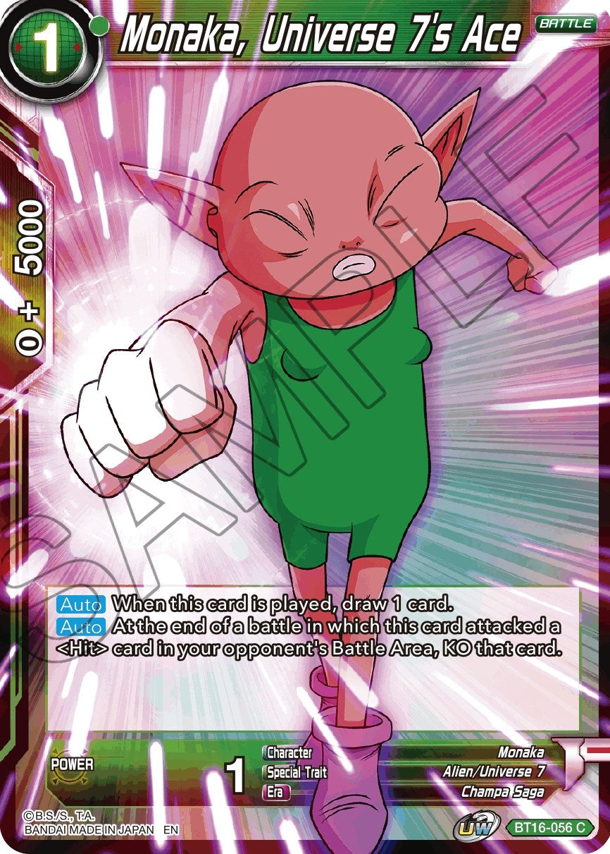 Image for Monaka, Universe 7's Ace (Realm of the Gods) (BT16-056) - Dragon Ball Super: Masters