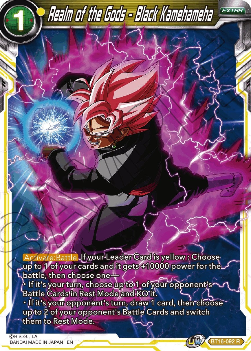 Image for Realm of the Gods - Black Kamehameha (Realm of the Gods) (BT16-092) - Dragon Ball Super: Masters