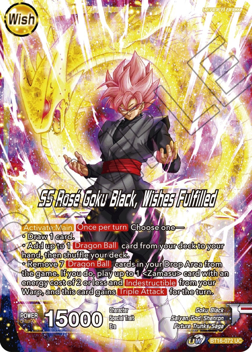 Image for Zamasu // SS Rose Goku Black, Wishes Fulfilled (Realm of the Gods) (BT16-072) - Dragon Ball Super: Masters