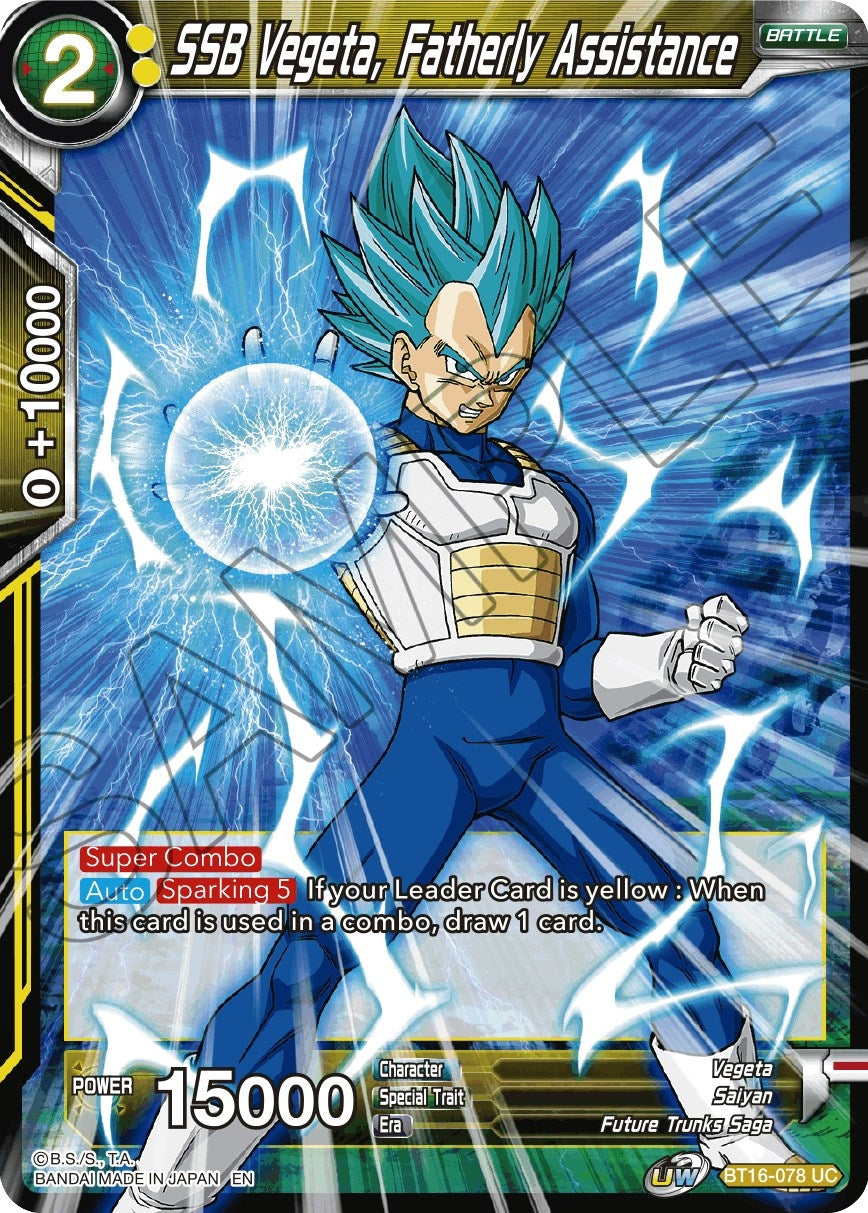 Image for SSB Vegeta, Fatherly Assistance (Realm of the Gods) (BT16-078) - Dragon Ball Super: Masters