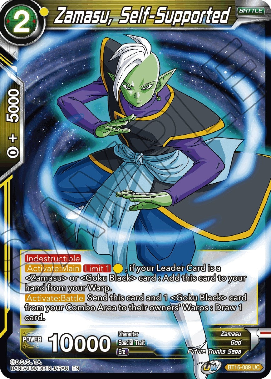 Image for Zamasu, Self-Supported (Realm of the Gods) (BT16-089) - Dragon Ball Super: Masters