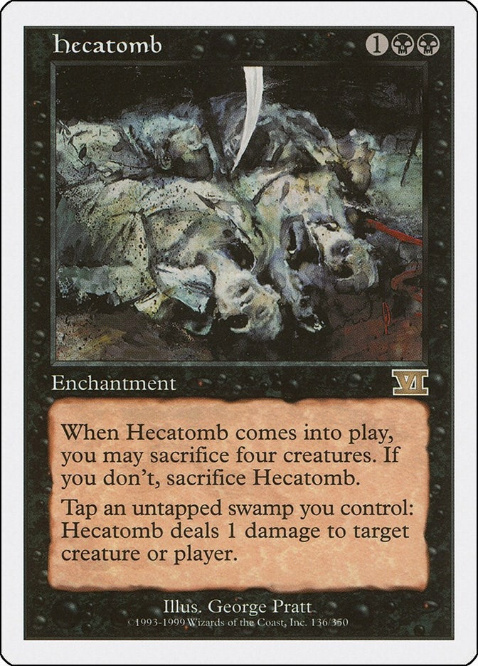 Image for Hecatomb (Classic Sixth Edition) (136) - Magic: The Gathering