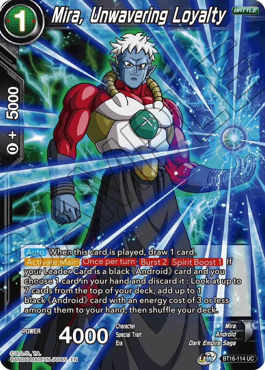 Image for Mira, Unwavering Loyalty (Realm of the Gods) (BT16-114) - Dragon Ball Super: Masters
