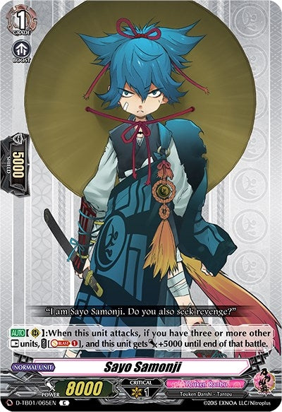 Image for Sayo Samonji (D-TB01: Touken Ranbu -ONLINE- 2021) (D-TB01/065EN) - Cardfight Vanguard