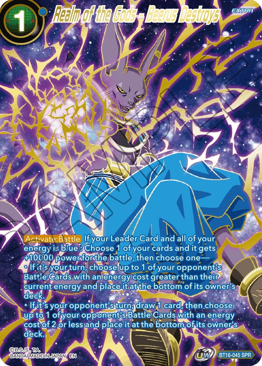 Image for Realm of the Gods - Beerus Destroys (SPR) (Realm of the Gods) (BT16-045) - Dragon Ball Super: Masters