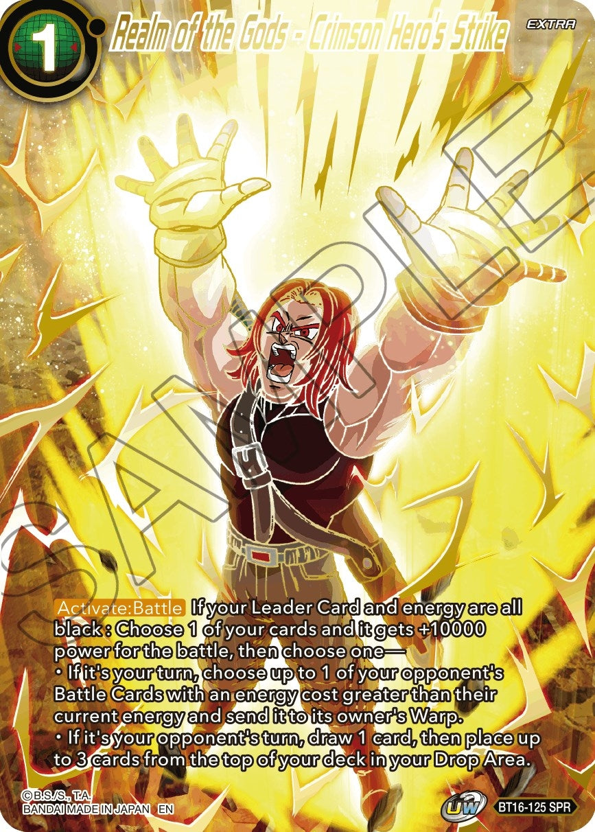 Image for Realm of the Gods - Crimson Hero's Strike (SPR) (Realm of the Gods) (BT16-125) - Dragon Ball Super: Masters