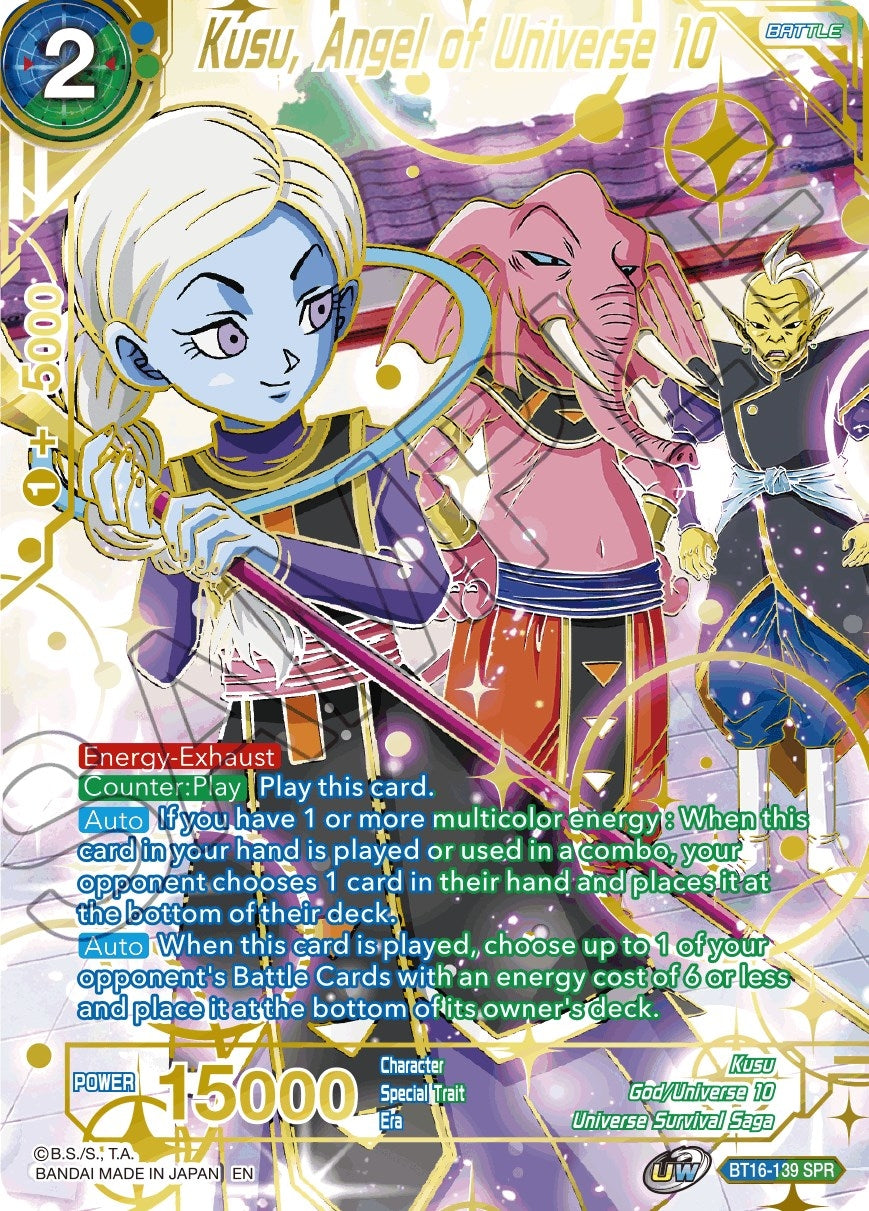 Image for Kusu, Angel of Universe 10 (SPR) (Realm of the Gods) (BT16-139) - Dragon Ball Super: Masters