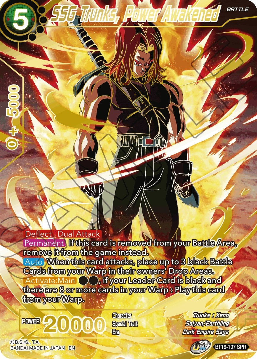 Image for SSG Trunks, Power Awakened (SPR) (Realm of the Gods) (BT16-107) - Dragon Ball Super: Masters
