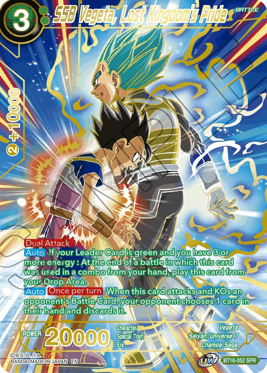 Image for SSB Vegeta, Lost Kingdom's Pride (SPR) (Realm of the Gods) (BT16-052) - Dragon Ball Super: Masters