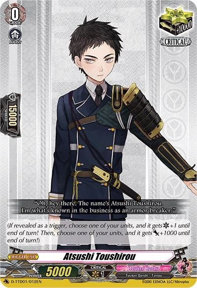 Image for Atsushi Toushirou (D-TTD01: Touken Ranbu -ONLINE- 2021) (D-TTD01/012EN) - Cardfight Vanguard