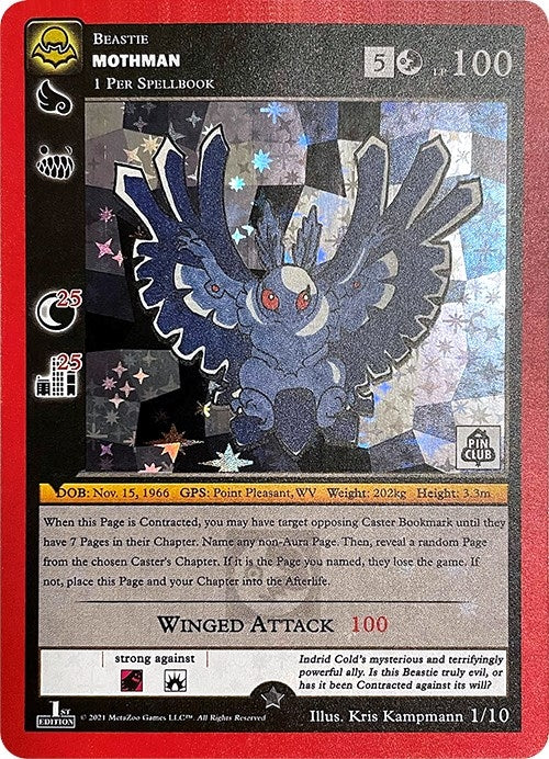 Image for Mothman (Pin Club Cryptid Nation Mystery Collection) (Miscellaneous Promos) (1/10) - MetaZoo