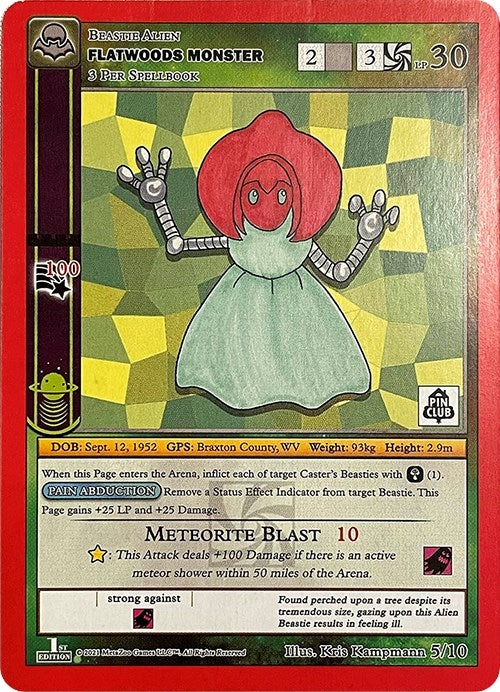 Image for Flatwoods Monster (Pin Club Cryptid Nation Mystery Collection) (Miscellaneous Promos) (5/10) - MetaZoo