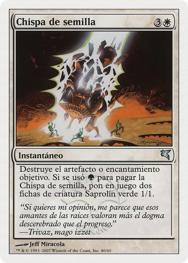 Image for Seed Spark (Spanish) - "Chispa de semilla" (Magic Encyclopedia 2005 (Salvat/Hachette)) (J40) - Magic: The Gathering