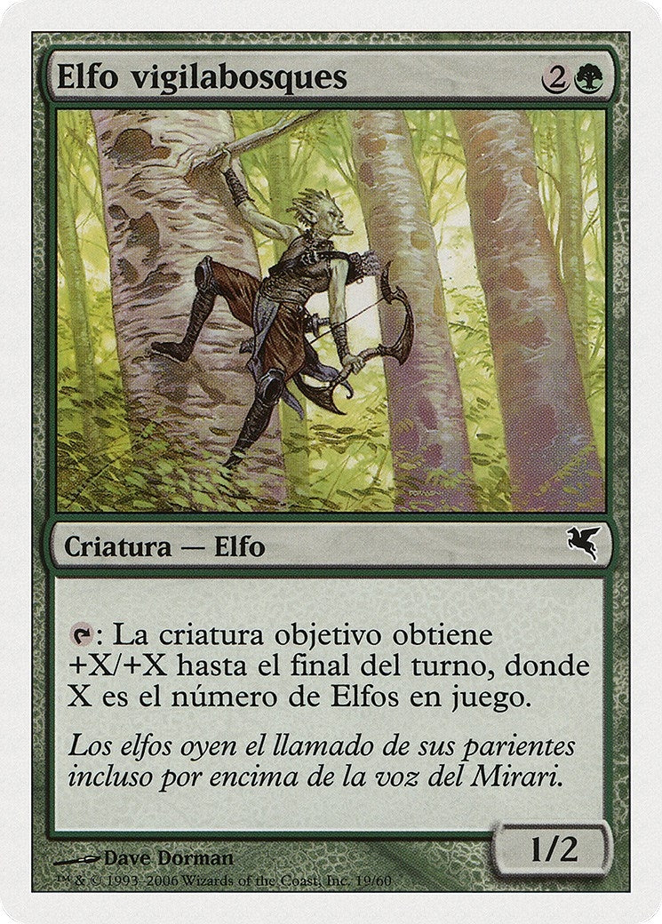 Image for Timberwatch Elf (Spanish) - "Elfo vigilabosques" (B19) (Magic Encyclopedia 2005 (Salvat/Hachette)) (B19) - Magic: The Gathering