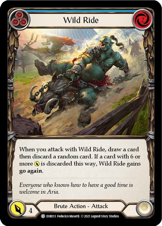 Image for Wild Ride (Blue) (Everfest) (EVR013) - Flesh and Blood TCG