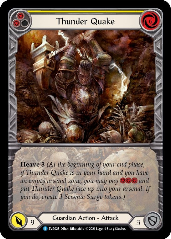 Image for Thunder Quake (Yellow) (Extended Art) (Everfest) (EVR025) - Flesh and Blood TCG