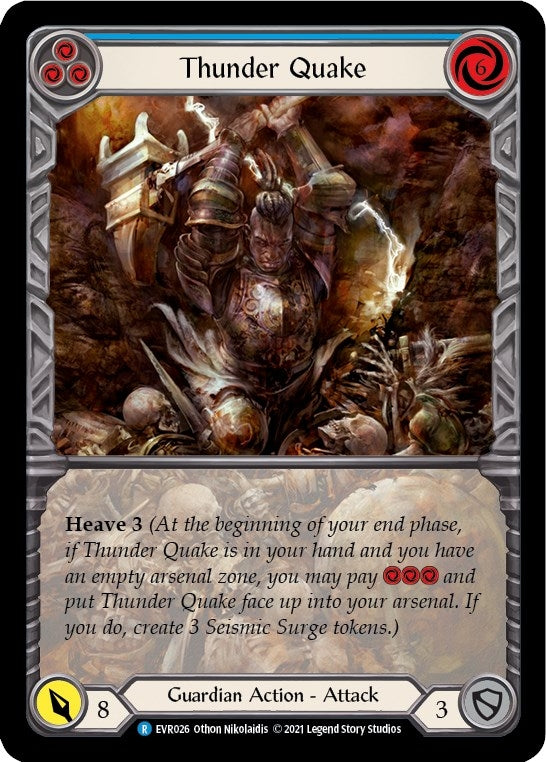 Image for Thunder Quake (Blue) (Extended Art) (Everfest) (EVR026) - Flesh and Blood TCG