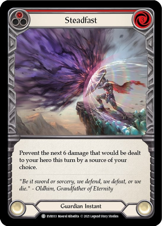 Image for Steadfast (Red) (Everfest) (EVR033) - Flesh and Blood TCG